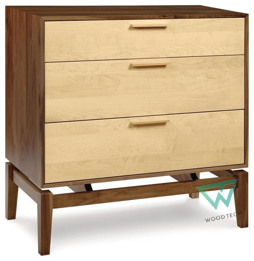 TỦ ĐỰNG ĐỒ GỖ ÓC CHÓ 3 NGĂN KÉO WT - 0003